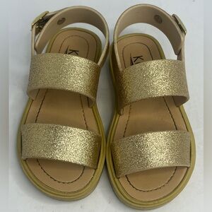 Girls Kali Gold Glitter Sandals Size 8